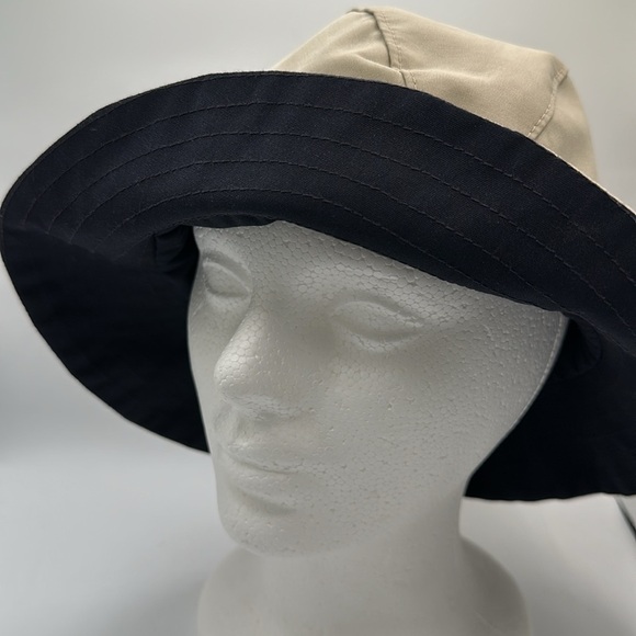 Kokin reversible black/tan canvas bucket hat - Picture 5 of 7